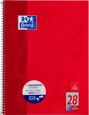 Image de Oxford Collegeblock A4+220x295mm 80 Bl. Kariert Rand L+R