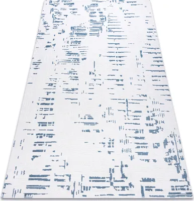 Zdjęcie produktu dla Dywan AKRYL DIZAYN 8840 kość słoniowa /  niebieski 80x150 cm
