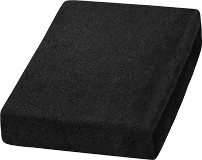 A folded black towel or cover is shown against a white background.