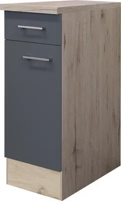 Obrázok produktu pre Kuchynská skrinka dolná s dvierkami Flex Well Tiago šírka 30 cm čadičová sivá