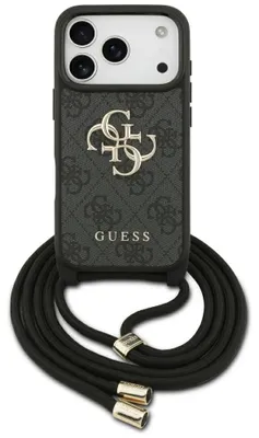 Image de Guess - Crossbody Cord 4G Big Logo (GUHCP17LP4GMGCRK) - iPhone 17 Pro - Noir