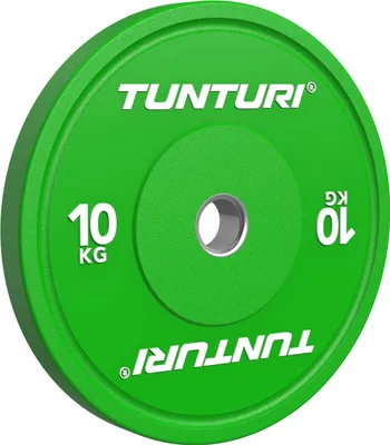 Immagine prodotto di Tunturi Platinum bumper plates - Pesi bilanciere - Dischi pesi - 1x 10kg - Verde