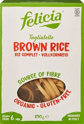 Productafbeelding van Felicia Tagliatelle Bruine Rijst Glutenvrij (250 gr)