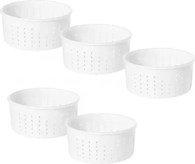 Produktbild von 5 x Käseform 15x7.2cm - 1.2kg Caciotta, Käse Form, Kaseform, Kase Form, Käse Formen, Käseformen