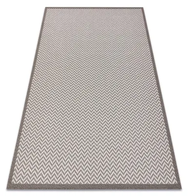 Image de Tapis SIZAL BORDERO 2901 tissé à plat crème / taupe beige 120x170 cm