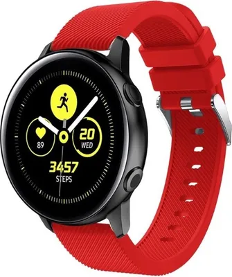 Produktbild von Strap-it Samsung Galaxy Watch Active / Active 2 Armband Silikon (Rot)
