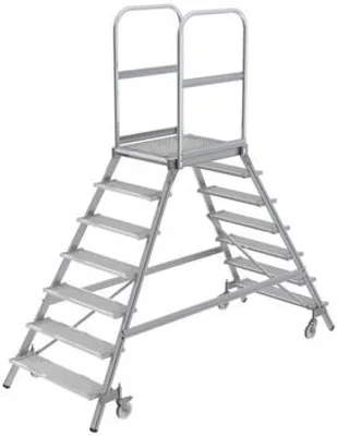 Produktbild von Guenzburger Steigtechnik MUNK 51207 Aluminium Podestleiter Arbeitshöhe