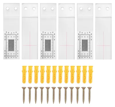 Productafbeelding van Scheurmonitor 3-delige set - Muurscheurmeter - Scheurliniaal - Scheurbreedtemeter - Acryl - Transparant - Scheurmeter