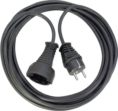 Produktbild von Brennenstuhl Qualitäts-Kunststoff-Verlängerungskabel 2m schwarz H05VV-F 3G1,5, 1165010015