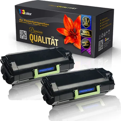 Produktbild von 2x Kompatible Tonerkartuschen für Lexmark MS817 dn MS817 hdn MS817 n MS817 Series MS818 dn 53B2H00 Schwarz Black - Office Pro Serie