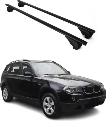 Produktbild von Dachträger Grundtäger für BMW X3 E83 2003-2010 75kg Metall Schwarz 2 tlg