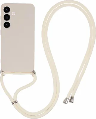 Produktbild von Samsung Galaxy S24 Hülle - Coverup Colour TPU Back Cover mit Handykette - Ecru
