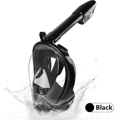 Productafbeelding van Famanu Volledige gezichtsmasker voor snorkelen - 180° gezichtsveld, anti-condens, zwart