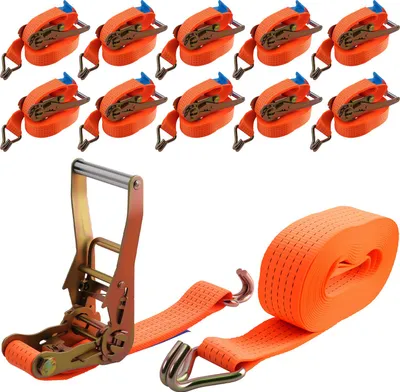 Produktbild von 10 x Spanngurt Zurrgurte 8m 5t ( 2500 / 5000 daN, KG ) Zweiteilig 50mm