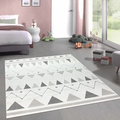 Produktbild von Teppich Spielezimmer Kinderzimmer 3d-Effekt gemustert Creme Größe - 120 x 170 cm