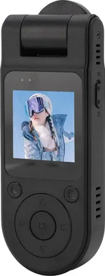 Zdjęcie produktu dla Asixxsix body camera, kamera montowana na ciele z nagrywaniem w pętli, obrotowym obiektywem 180 �� i tylnym klipsem, szerokokątna kamera sportowa 2k 140 �� z detekcją ruchu