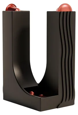 Kapselhalter für 10 Nespresso-Kapseln, schwarz, 15x15x17 cm