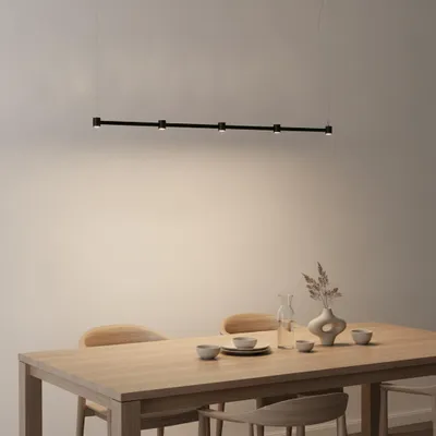 Productafbeelding van Design hanglamp Puize 5-lichts zwart
