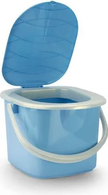 Produktbild von Branq Branq Toilette Eimer Portable mit Deckel - 15.5L - Blau