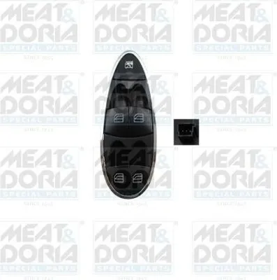 Produktbild von MEAT & DORIA 26082 Fensterheberschalter passend für MERCEDES-BENZ E-Klasse Limousine (W211) Vorne Links Fensterheber Schalter