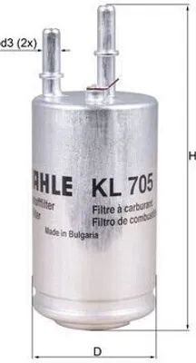 Produktbild von Kraftstofffilter MAHLE KL 705 für VOLVO XC60 (156) Leitungsfilter