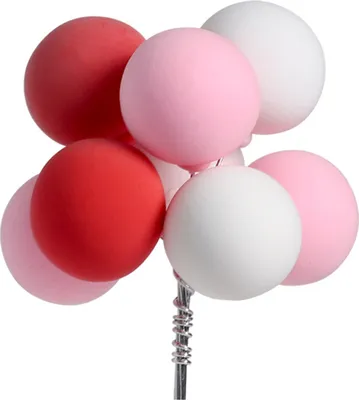 Produktbild von Dessert Ballon Dekoration Dekorative schön aussehende bunte farbenfrohe Tonballon-Kuchen-Topper zum Geburtstag-Rot Rosa