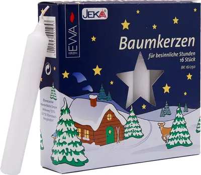 Produktbild von EWA Baumkerzen, Baumkerzen:weiß