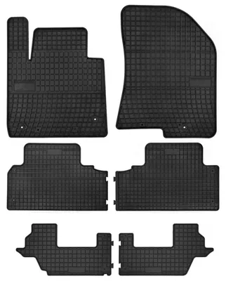 Zdjęcie produktu dla Dywaniki gumowe do Kia Carens IV 2013-2018 (minivan) – czarne, dopasowane – Wielganizator SolidPRO