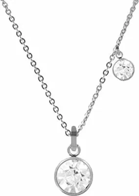 Produktbild von CO88 Collection Sparkle 8CN-26097 Stahlkette mit Anhänger – Kristalle 4 und 8 mm – Länge 40 + 5 cm – silberfarben