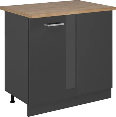 Produktbild von Eckunterschrank Vicco R-Line Anthrazit Hochglanz 86 cm , AP Eiche, Model 53752