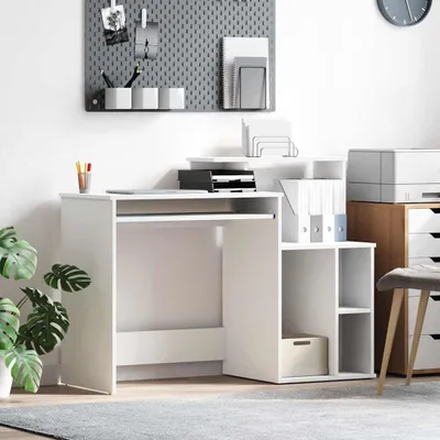 Zdjęcie produktu dla Maison Exclusive - Biurko, białe, wymiary: 120,5 x 44 x 88,5 cm, materiał: płyta wiórowa