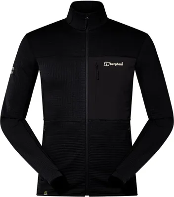 Schwarze Ridge-Hiker Jacke für Herren von Berghaus; mit Reißverschluss und Brusttasche.