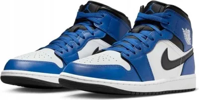 Produktbild von Air Jordan 1 Mid Sportschuhe, Blau-Weiß-Schwarz, Dq8426 402, Größe 45