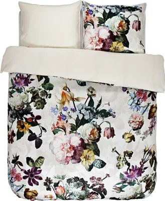 Produktbild von Essenza Satin-Bettwäsche Fleur, Farbe Ecru 155x220cm+80x80