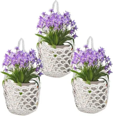 Produktbild von Pflanzensessel-Set aus 3 Boho- Dekorationshängern für Innen- Außen-Garten Balkon Fenster Wohnzimmer