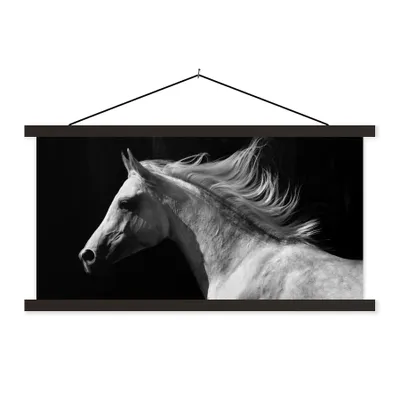 Produktbild von MuchoWow® Textilposter Pferde - Nutztiere - Mähnen 60x30 cm mit schwarzem Rahmen - Textilien