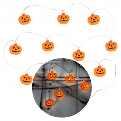 Produktbild von PartyPal LED Kürbis Lichterkette Halloween 2m Dekoration