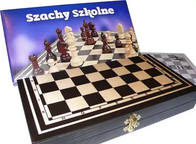 Produktbild von Drewniane szachy szkolne 28 cm zamykane
