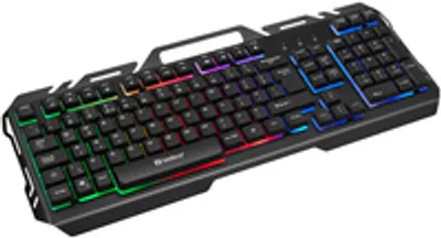 Obrázok produktu pre Sandberg IronStorm Keyboard UK, Plná veľkosť (100 %), Kábel, USB, QWERTY, Čierna