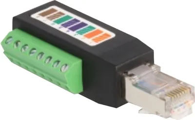 Obrázok produktu pre DELOCK RJ45 Stecker Cat.5e > Terminalblock Adapter 90° gew.