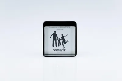 Produktbild von Mini Bilderrahmen beidseitig 5×5 cm schwarz Glas Fotorahmen Sompex 41870