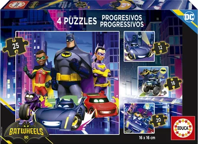Obrázek produktu pro EDUCA Puzzle Batwheels 4v1 (12,16,20,25 dlk)