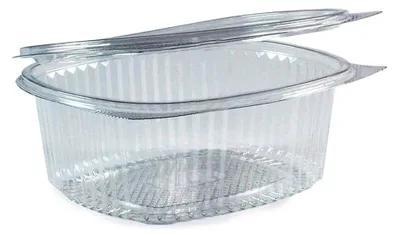 Produktbild von Ovaler Feinkostbecher klar mit Deckel, 500 ml, 50 Stück