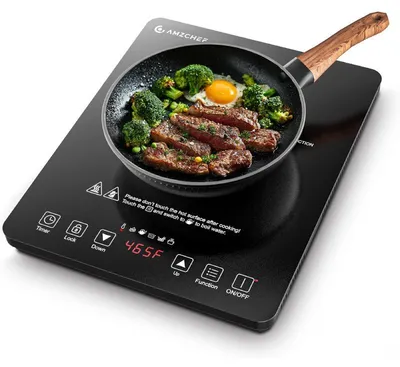 Image de Plaque de cuisson à induction portable SK-20CB16T, 1800 W, 20 niveaux de puissance, noire