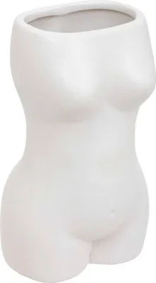 Produktbild von Vase körper "soleya" h17cm weiß  - Atmosphera créateur d'intérieur