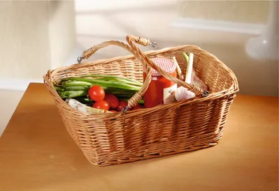 Zdjęcie produktu dla Kosz do napełniania wiklinowy kosz na zakupy kosz na butelki wiklinowy kosz naturalny