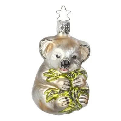 Produktbild von Karlchen Koala 8.5 cm - Inge-Glas 10017S015 Tiere aus aller Welt - Christbaumschmuck Glas mundgeblasen Weihnachten Deko