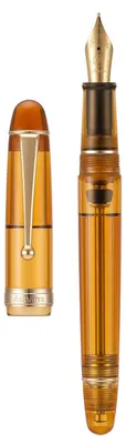 Produktbild von Asvine V126 Füllfederhalter mit Vakuumsaugmechanismus, extra feiner Schreibspitze, transparentes braunes Acryl, großer Tintenbehälter, mit Geschenkbox