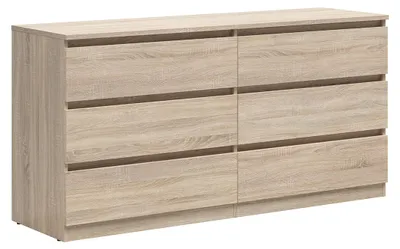 Produktbild von Kommode Edwin mit 6 Schubladen, HellHolzoptik, 150cm