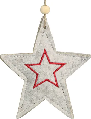 Produktbild von Weihnachtsdekoration Filzsterne für Christbäume und Adventskränze, 6 Stück